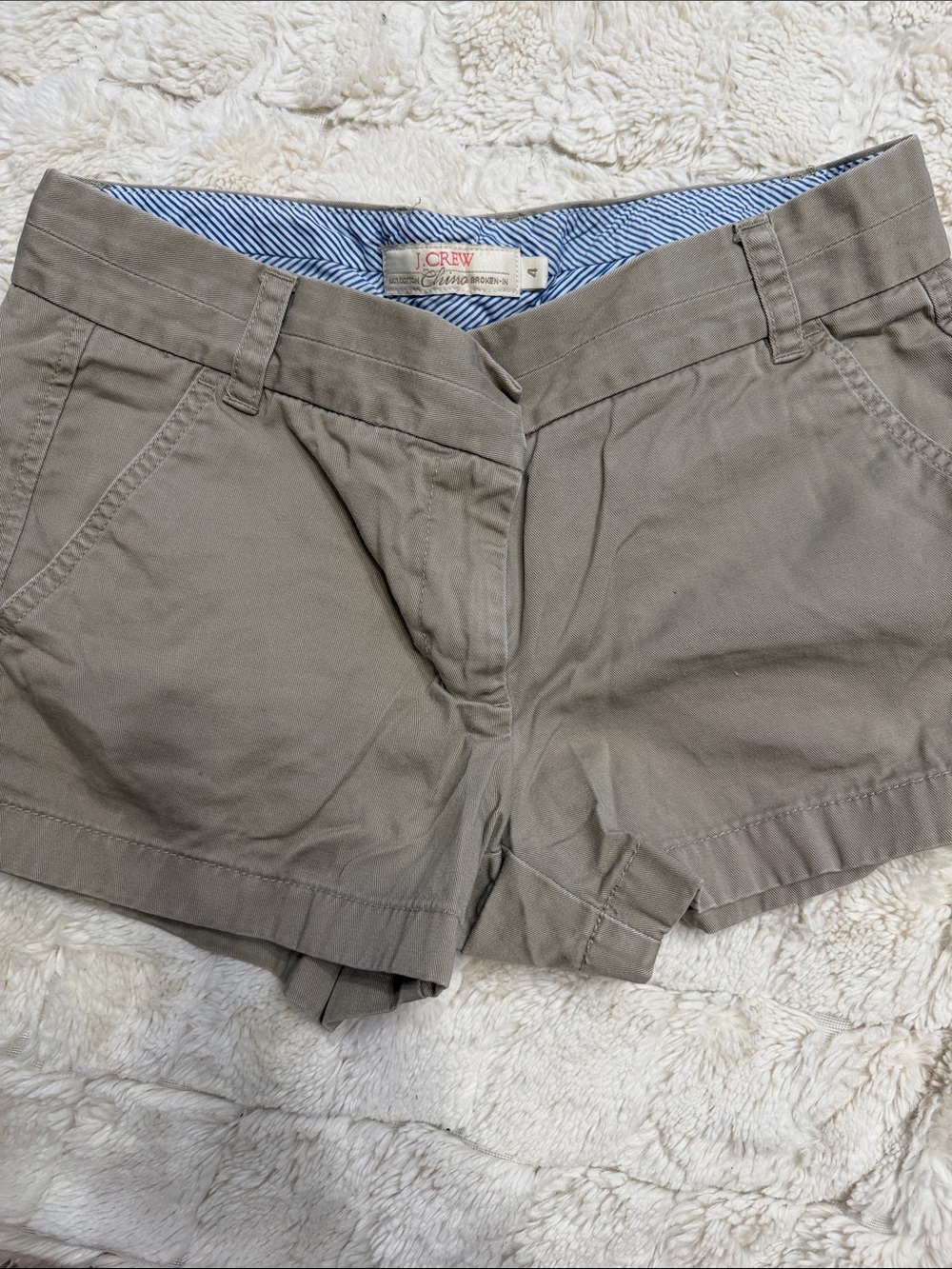 J. Crew Olive-Taupe Cotton Chino Bermuda Shorts